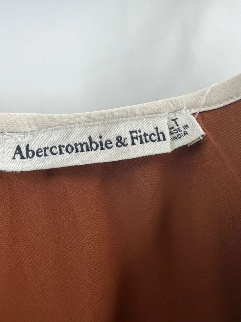 Abercrombie & Fitch NWT Keyhole Slip Maxi Dress in Brown size Large Tall